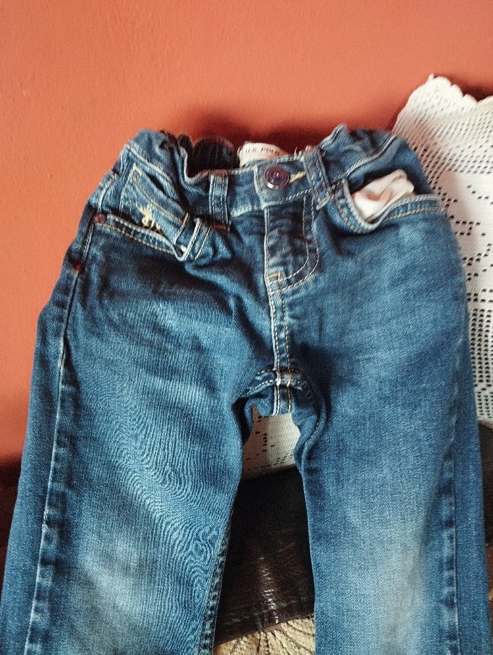 Erkek Çocuk Mavi Bağcıklı Bol Kesim Denim Pantolon - Görsel 2