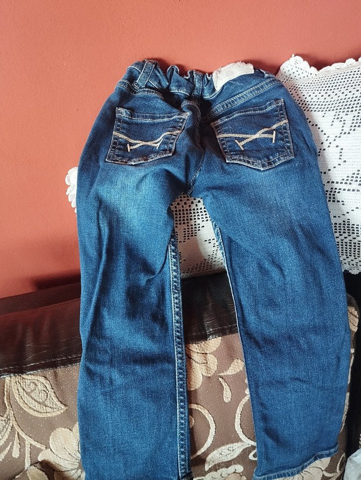 Erkek Çocuk Mavi Bağcıklı Bol Kesim Denim Pantolon - Görsel 4