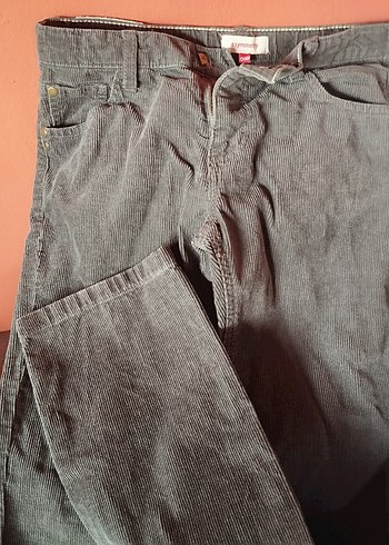 Gri Düğmeli Erkek Denim Pantolon - Görsel 2