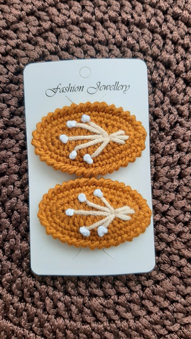 Renkli Nakışlı Örgü Çocuk Toka Seti - Görsel 3