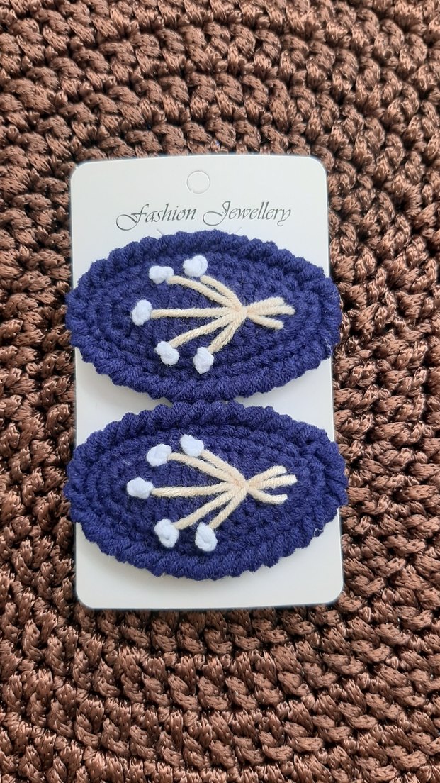 Renkli Nakışlı Örgü Çocuk Toka Seti - Görsel 5