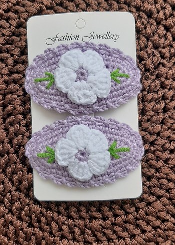 Renkli Nakışlı Dantel Saç Tokaları - Görsel 3