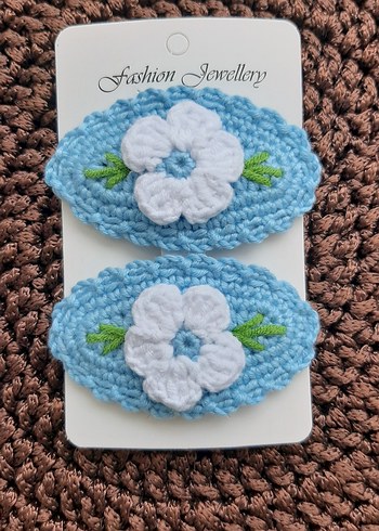 Renkli Nakışlı Dantel Saç Tokaları - Görsel 5