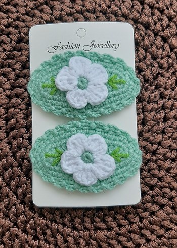 Renkli Nakışlı Dantel Saç Tokaları - Görsel 2