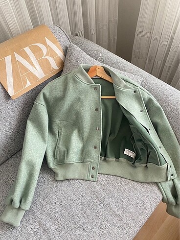 s Beden yeşil Renk Zara soft ceket