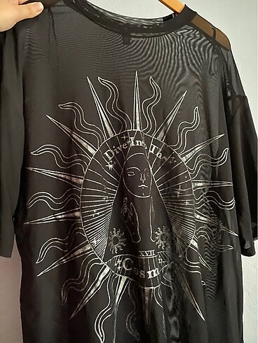Transparan tül oversize bluz