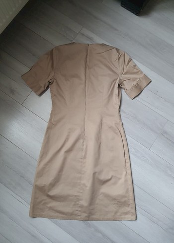 Bej Kalem Elbise - Görsel 5