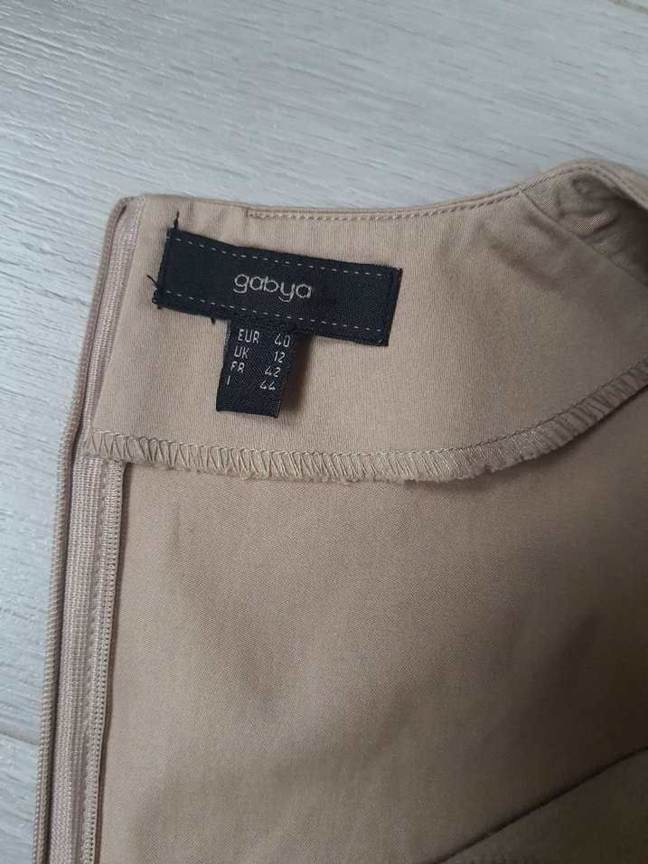 Bej Kalem Elbise - Görsel 4