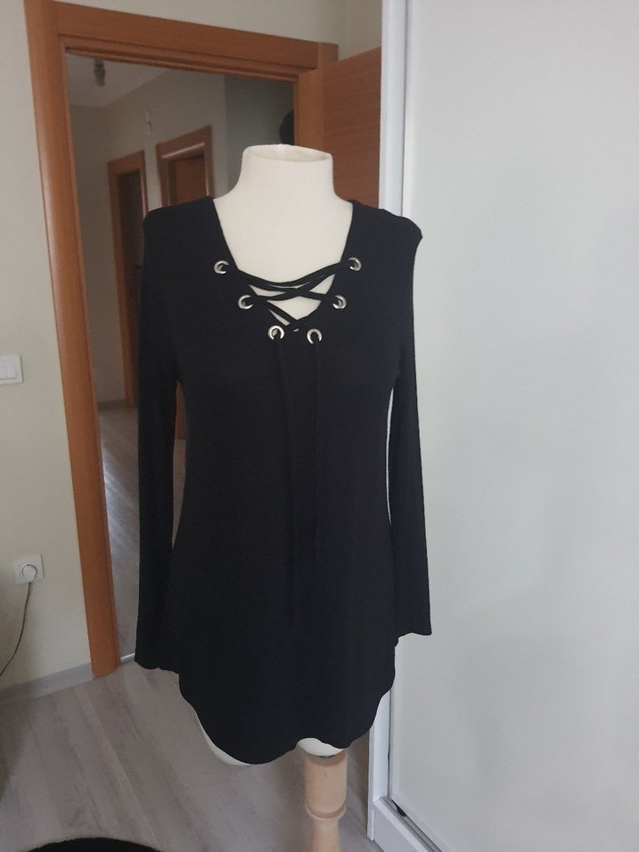 Siyah Kadın bluz - Görsel 2