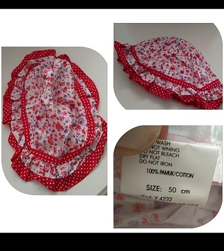 1-2 Yaş, 19 cm Beden Kız bebek şapka