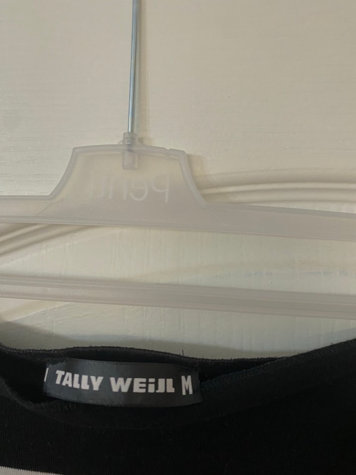 Çizgili Siyah kayık yaka bluz - Görsel 3