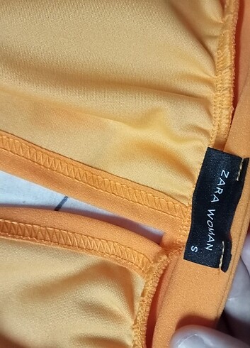 s Beden turuncu Renk Zara model crop