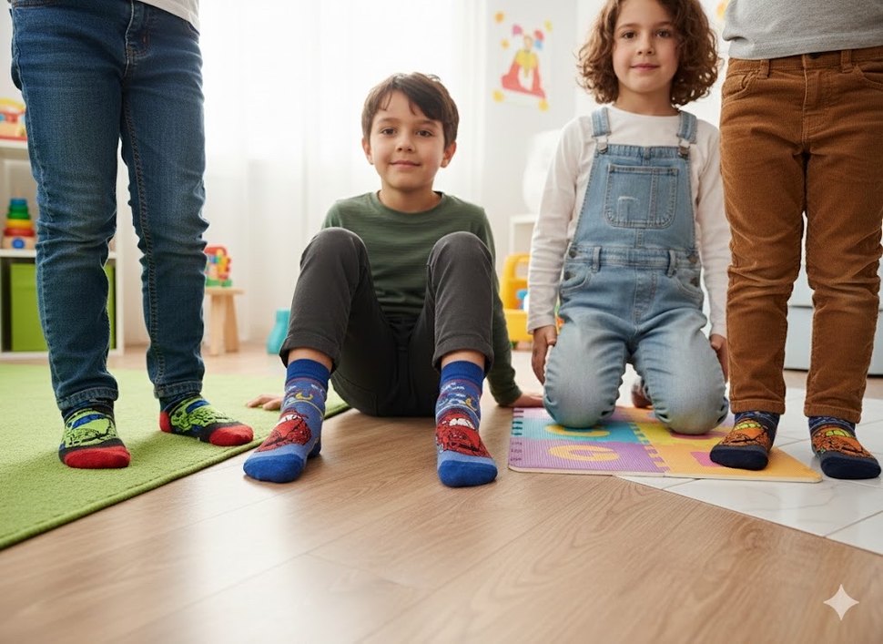 Renkli Baskılı Havlu  Erkek Çorapları - Görsel 3