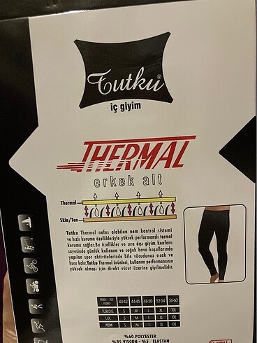 Tutku erkek termal içlik alt - Görsel 2