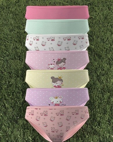 7 li kız çocuk külot - Görsel 2