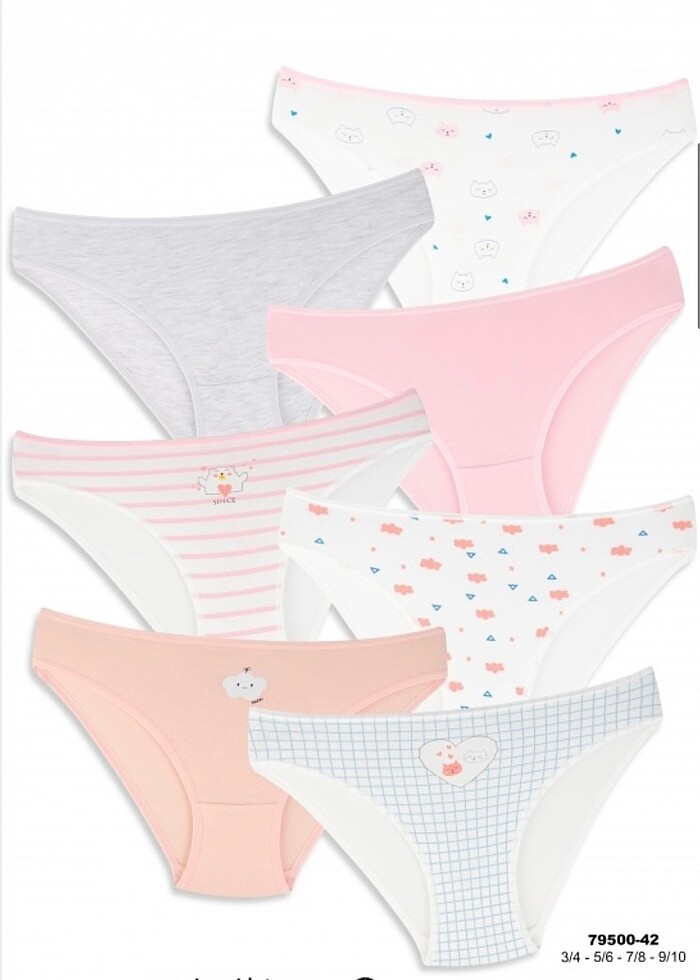 7 li kız çocuk külot - Görsel 4