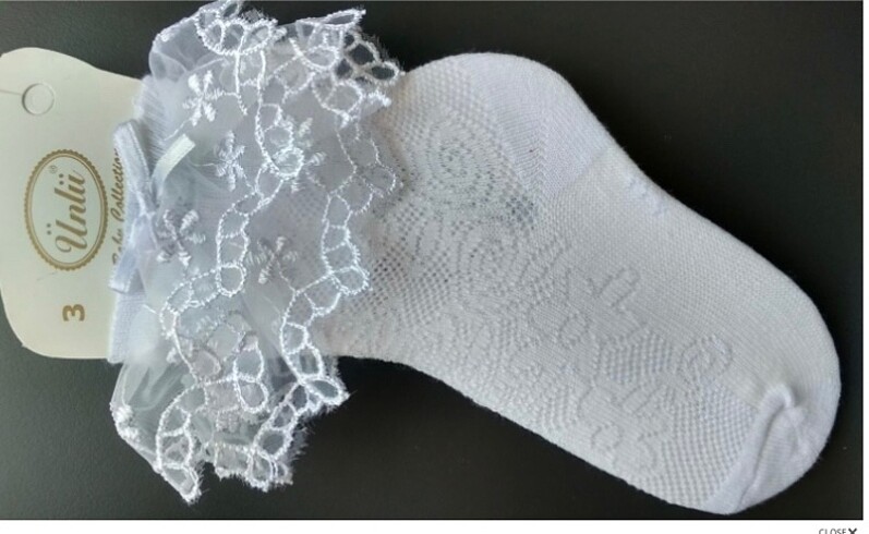 Diğer Dantelli bebek çocuk çorabı