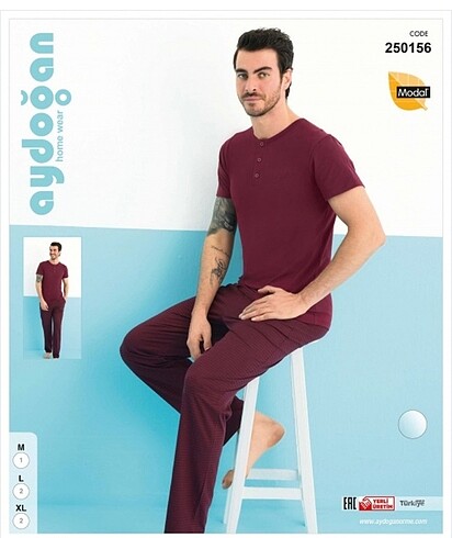 AYDOĞAN 250156 ERKEK MODAL PATLI K.KOL PİJAMA TAKIMI