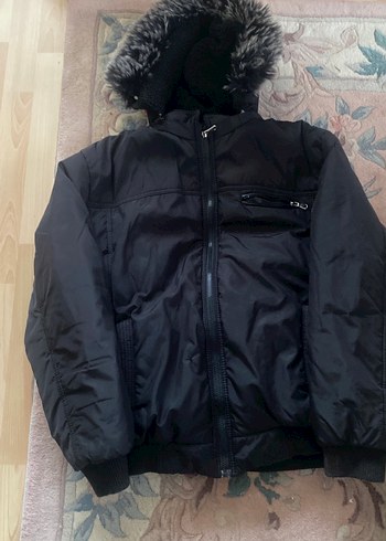 Siyah Kürklü Kadın Kışlık Mont - Görsel 3