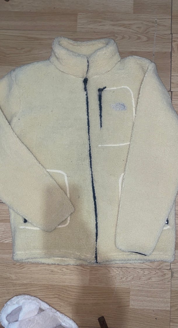 Beyaz Fermuarlı Kadın Polar Ceket - Görsel 2