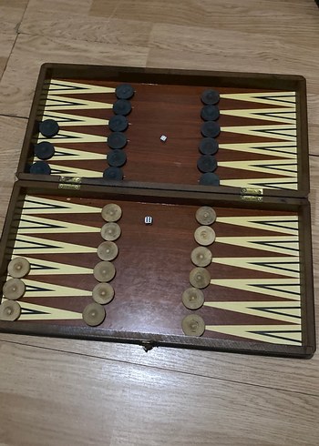 Kahverengi Ahşap Tavla Takımı - Görsel 4