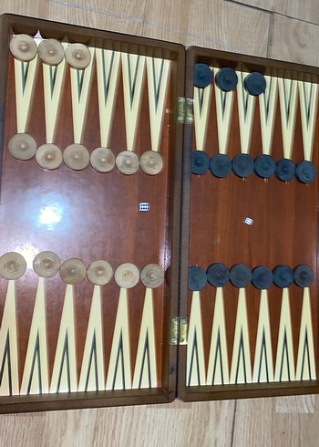 Kahverengi Ahşap Tavla Takımı - Görsel 5