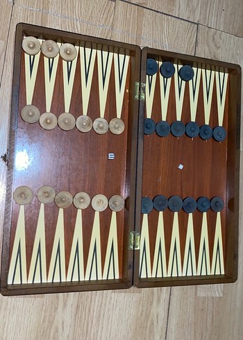 Kahverengi Ahşap Tavla Takımı - Görsel 6