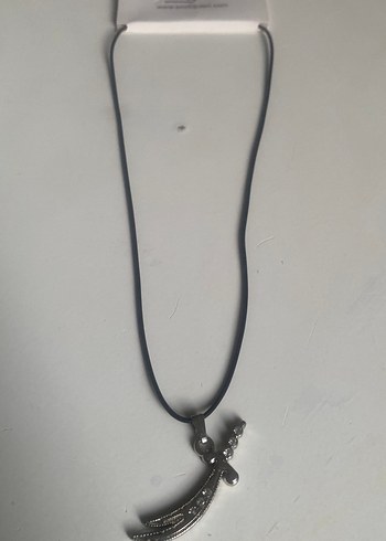 Gri Yılan Desenli Püsküllü Uzun Kolye - Görsel 4