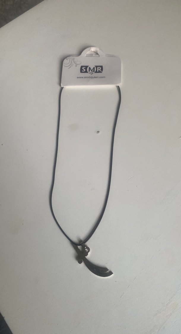 Gri Yılan Desenli Püsküllü Uzun Kolye - Görsel 5