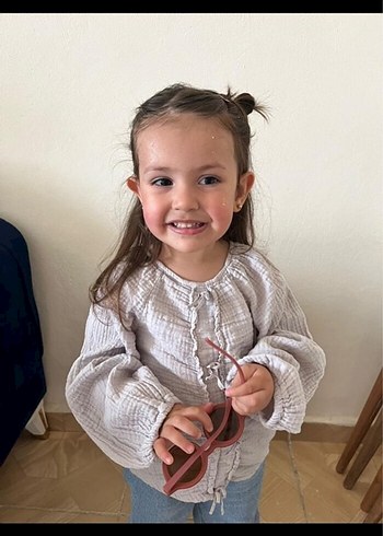 Kız Çocuk Bohem Uzun Kollu Triko Bluz