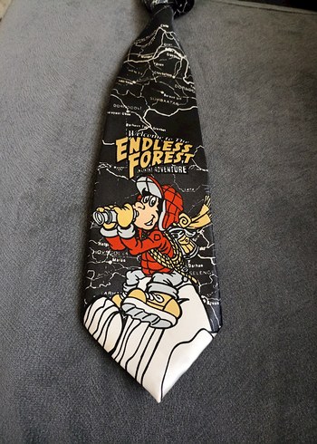 Gri Grunge Punk Desenli Erkek Kravat - Görsel 2