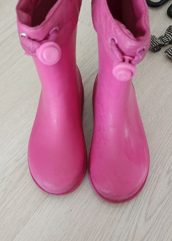 Pembe Kız Çocuk Rugan Topuklu Çizme
