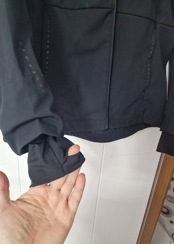 Fermuarlı Siyah Kadın Spor Ceketi - Görsel 7