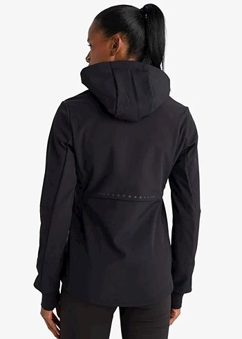 Fermuarlı Siyah Kadın Spor Ceketi - Görsel 2