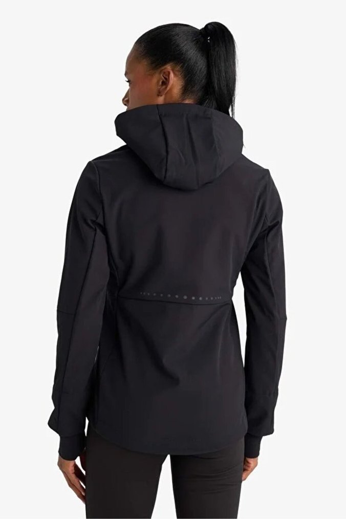 Fermuarlı Siyah Kadın Spor Ceketi - Görsel 2