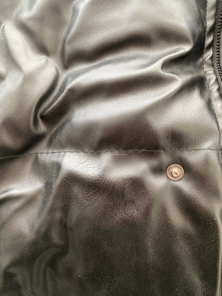 Siyah Deri Fermuarlı erkek Yelek - Görsel 3