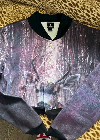 Mor Baskılı Kadın Ceket - Görsel 2