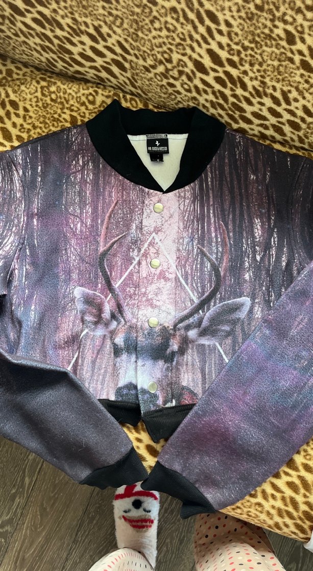 Mor Baskılı Kadın Ceket - Görsel 2