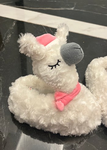 Kız Çocuk Beyaz Peluş Bohem Terlik - Görsel 2