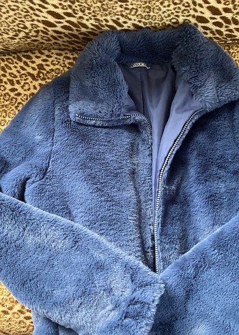 Mavi Peluş Kadın Ceket - Görsel 3