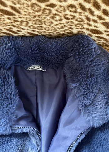 Mavi Peluş Kadın Ceket - Görsel 4