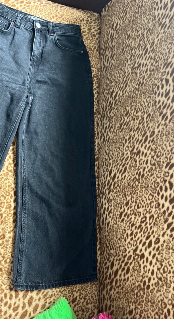 Siyah wide leg kot - Görsel 2