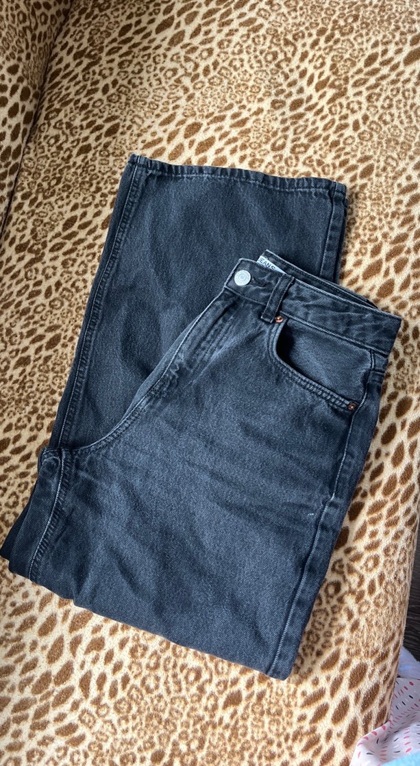 Siyah wide leg kot - Görsel 3