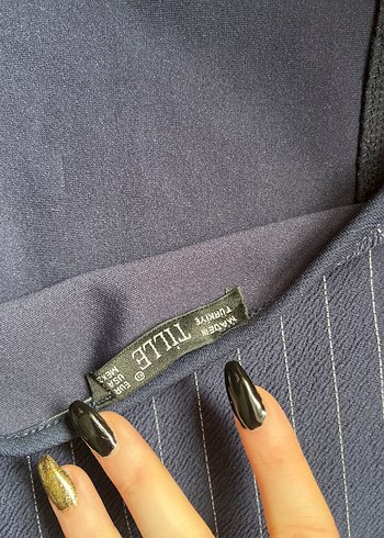 Kadın Lacivert Çizgili Straplez Büstiyer - Görsel 3