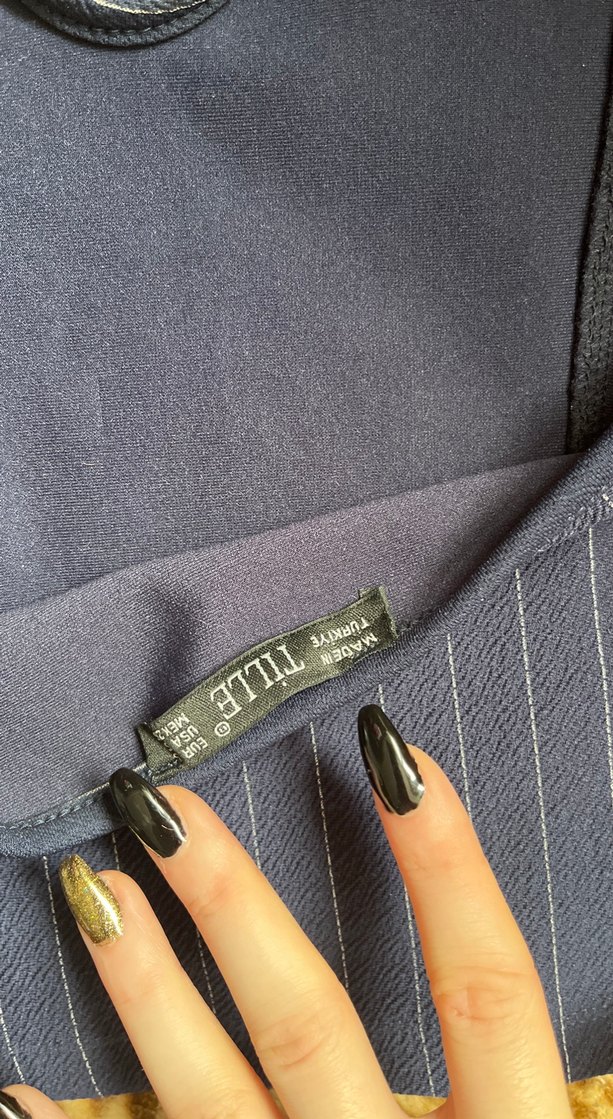 Kadın Lacivert Çizgili Straplez Büstiyer - Görsel 3