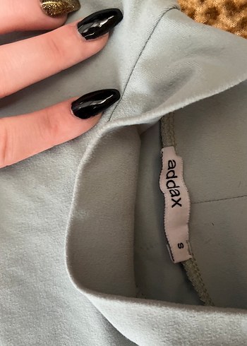 Yeşil Yüksek Yakalı Uzun Kollu Kadın bluz crop - Görsel 2