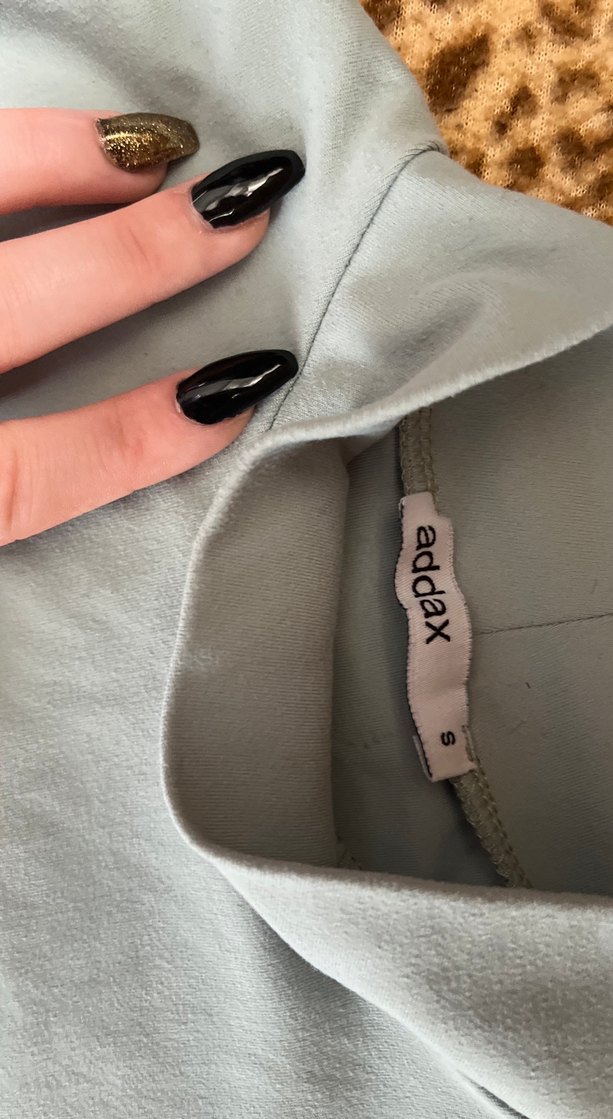 Yeşil Yüksek Yakalı Uzun Kollu Kadın bluz crop - Görsel 2