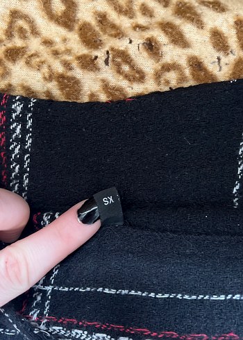 Kahverengi Ekose Mini Etek - Görsel 4