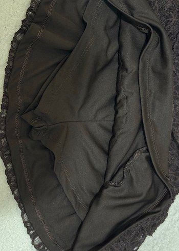 Kahverengi Volanlı Midi Mini Etek - Görsel 3