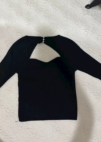 Siyah V Yaka Dar Kesim Triko Kazak - Görsel 3